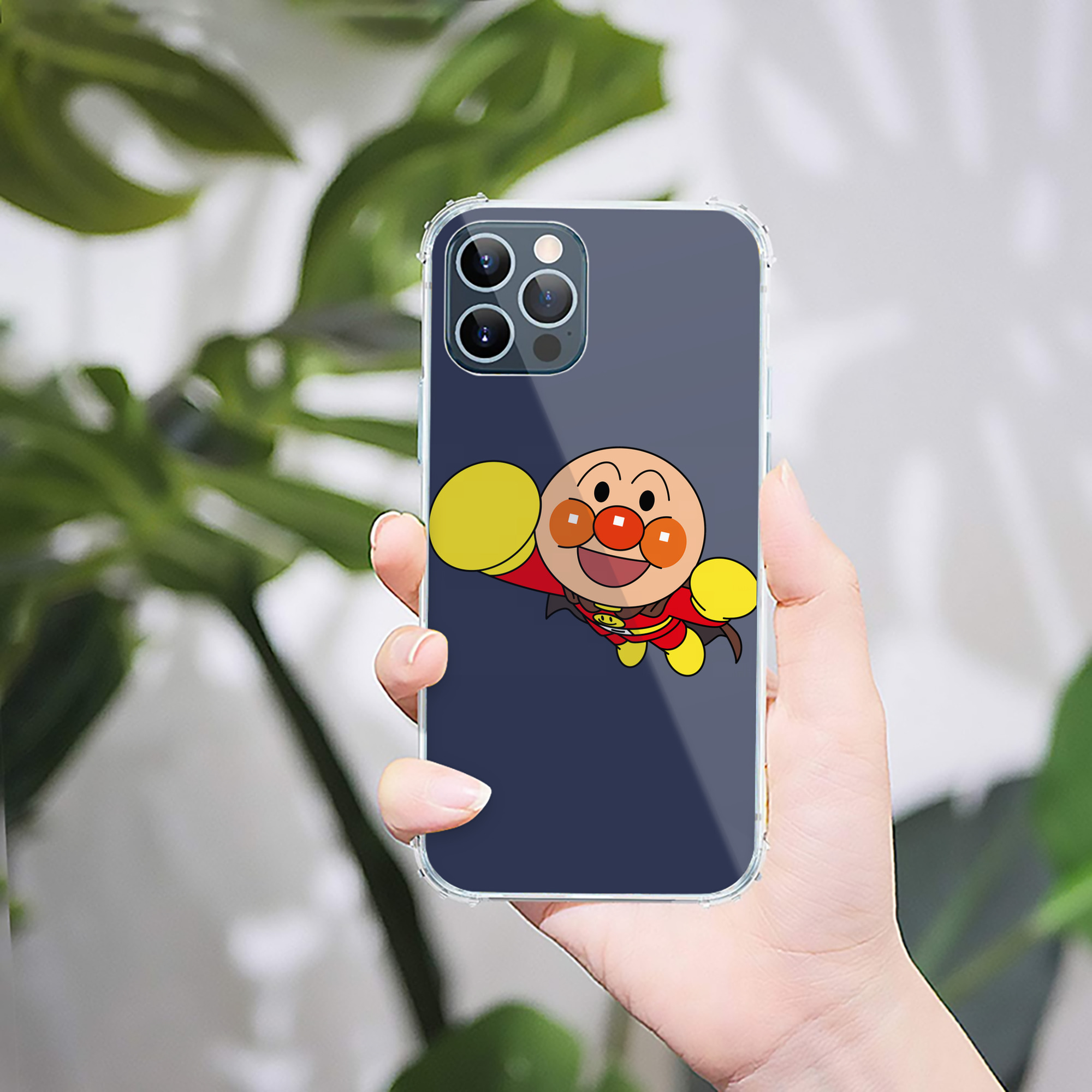 （画像用） アンパンマン Anpanman 【iPhone 12シリーズ対応】透明スマホケース（クリアソフトケース）
